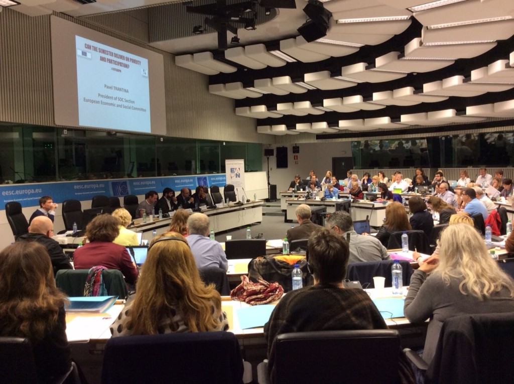 Euroopan köyhyyden vastaisen verkoston EAPN:n vuosittainen politiikkaseminaari järjestettiin 9.10. Euroopan talous- ja sosiaaliasioiden komiteassa, Brysselissä.