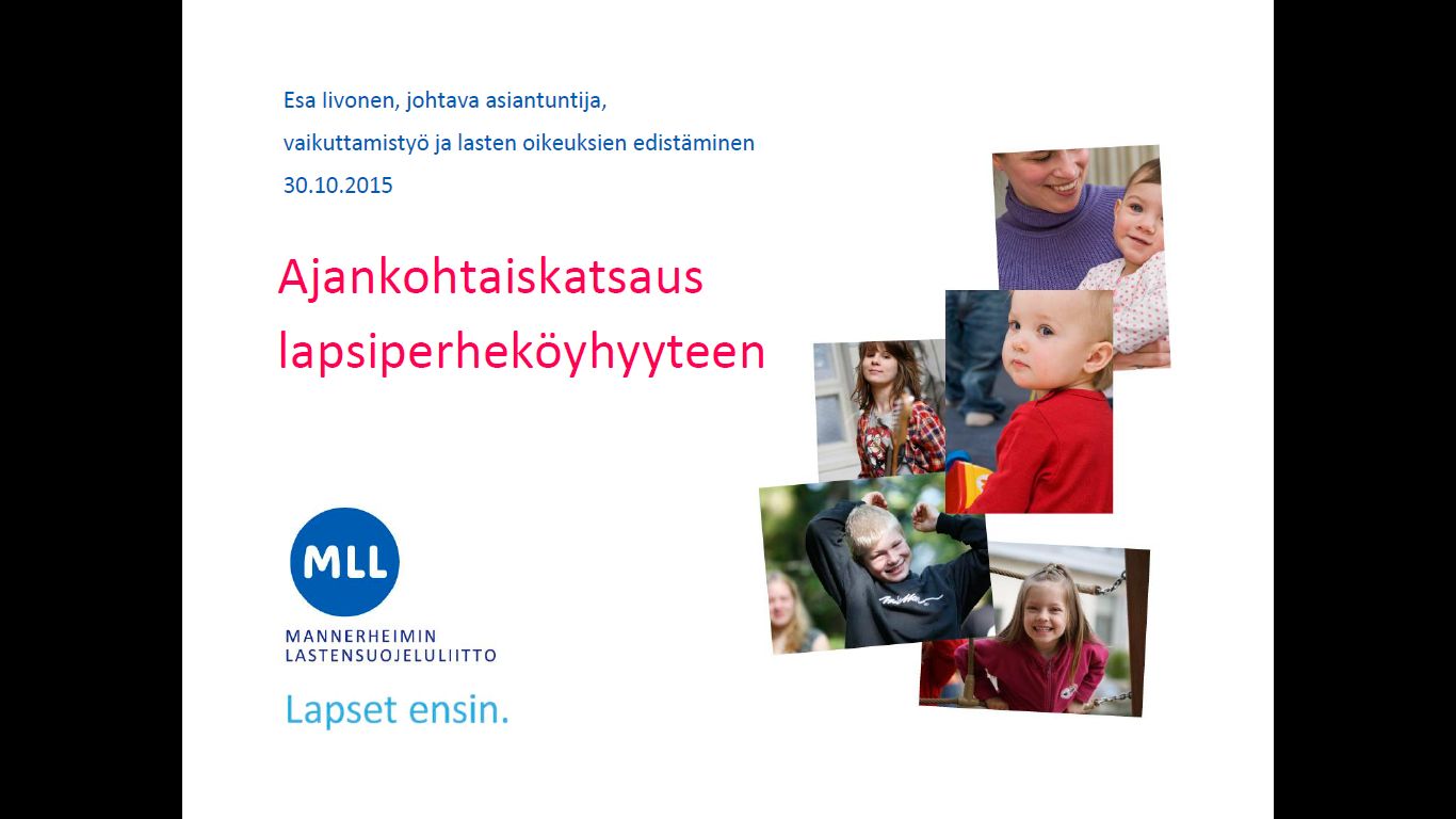 Ajakohtaiskatsaus lapsiperheköyhyyteen