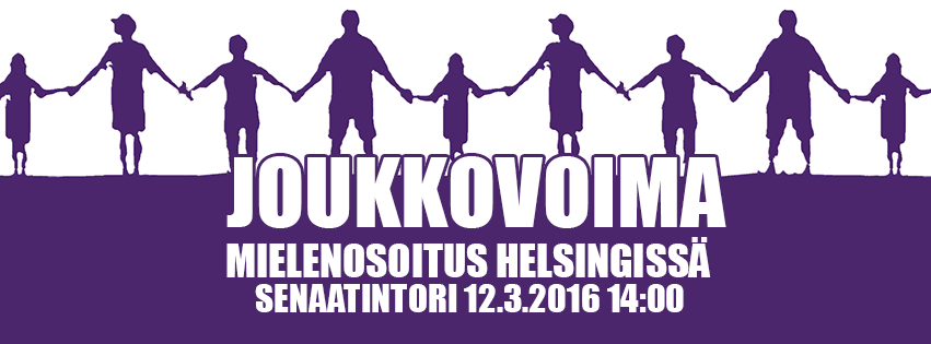 Helsingissä järjestetään lauantaian 12. maaliskuuta mielenosoitus hallituksen leikkauspolitiikkaa vastaan.