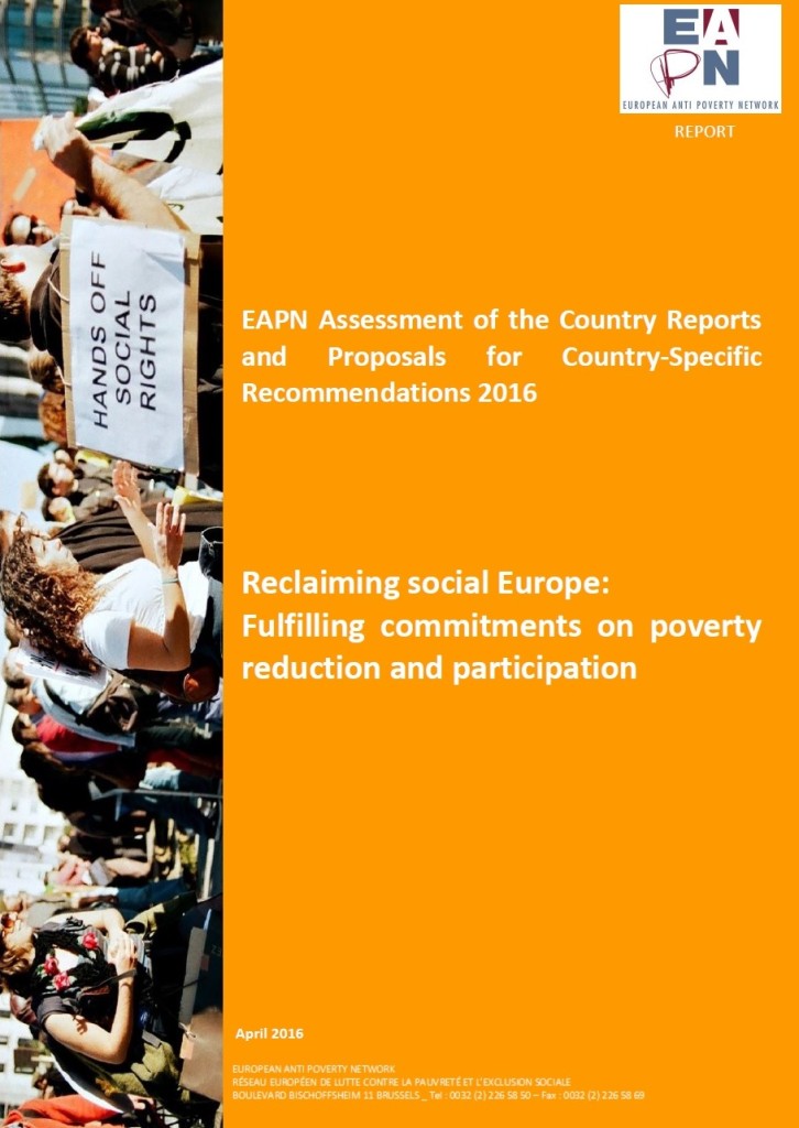 Euroopan EAPN on julkaissut arvionsa tämän vuoden EU-ohjausjakson liittyvistä maaraporteista sekä ehdotuksensa maakohtaisiksi suosituksiksi.