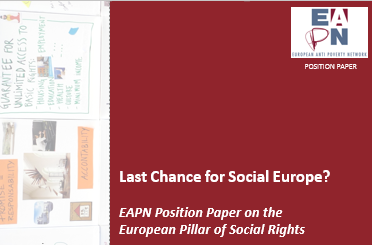 EAPN toivotti tervetulleeksi Euroopan sosiaalisten oikeuksien pilaria koskevaan esityksen. Kuitenkin EAPN näkee suuren riskin siinä, ettei aloite riitä varmistamaan toimia, joilla voitaisiin suojella ja edistää sosiaalisten oikeuksien toteutumista.