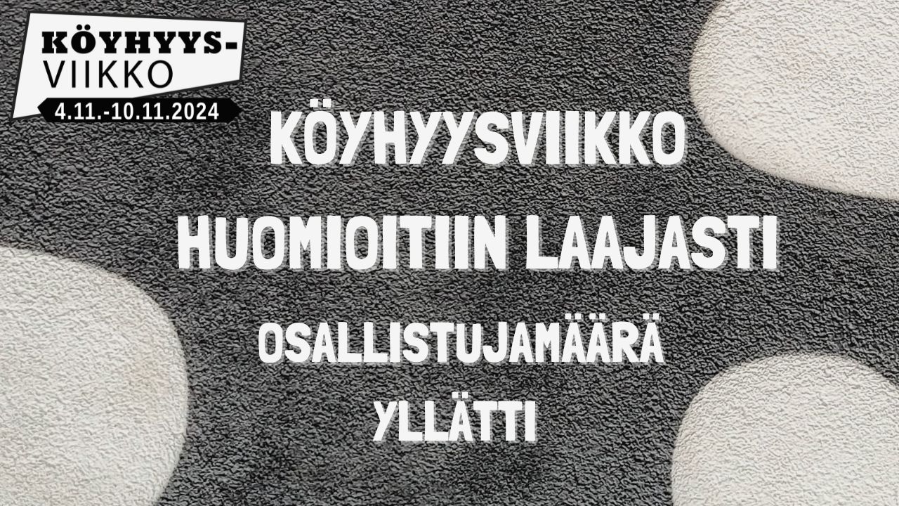 Köyhyysviikko 4.-10.11.2024 lisäsi keskustelua köyhyydestä