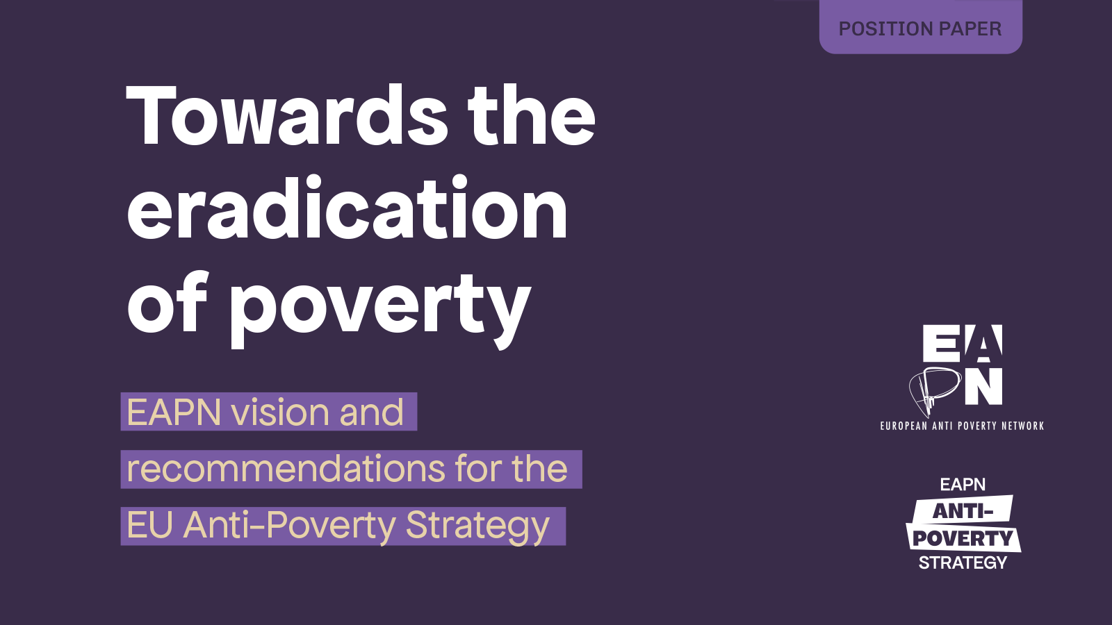 Teksti Towards the eradication of poverty