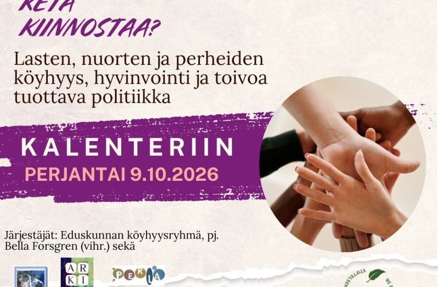 Ketä kiinnostaa? -tilaisuus 9.10.2026 klo&hellip;